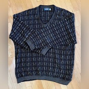 90’s style v-neck sweater, Domenic Sacco